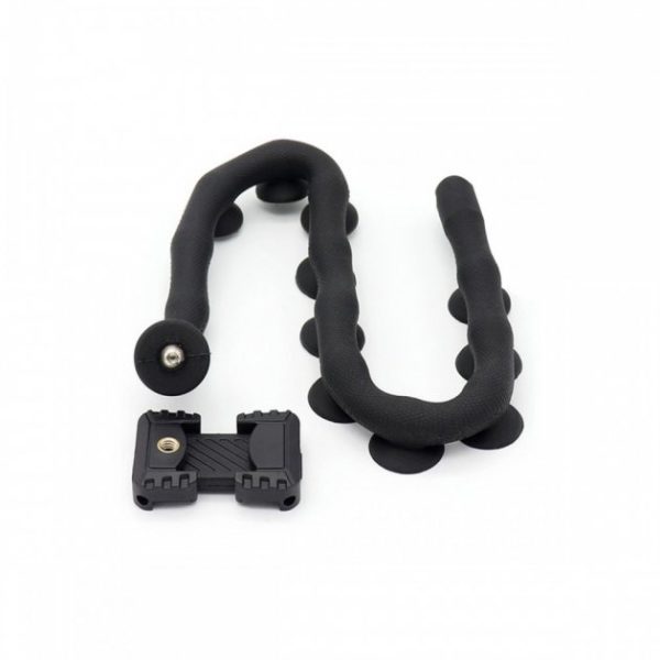 ucfvymacuf.jpg Гнучкий тримач для телефону з універсальними присосками Cute Worm Lazy Holder. Колір: чорний