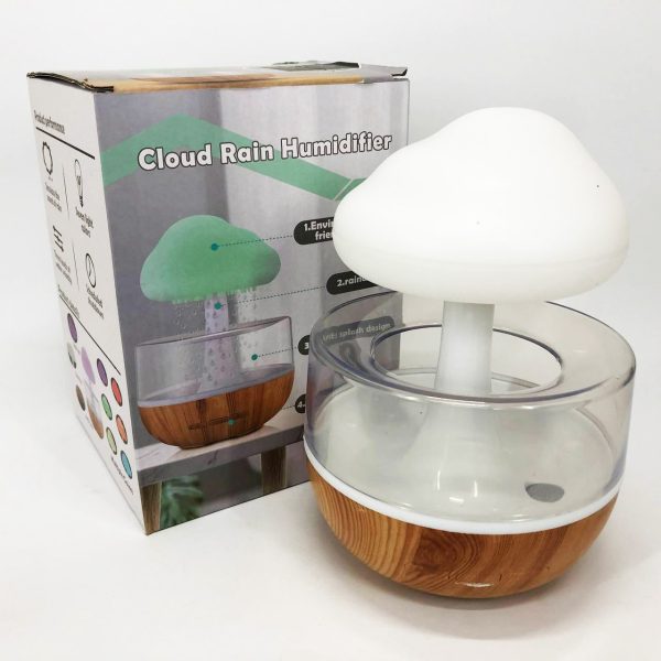 uipkifvpuipu.jpg Нічник-зволожувач з ефектом дощу Cloud Rain Humidifier, Аромадіфузор зволожувач повітря для дому
