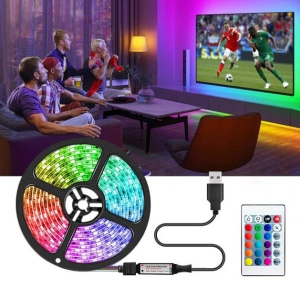vfychyasyvfcj.jpg Світлодіодна стрічка SMD 5050 RGB LED 5 м IP65 з пультом та блоком живлення 220v, 5м, Стрічка світлодіодна 5050