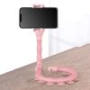 Гнучкий тримач для телефону з універсальними присосками Cute Worm Lazy Holder. Колір: рожевий