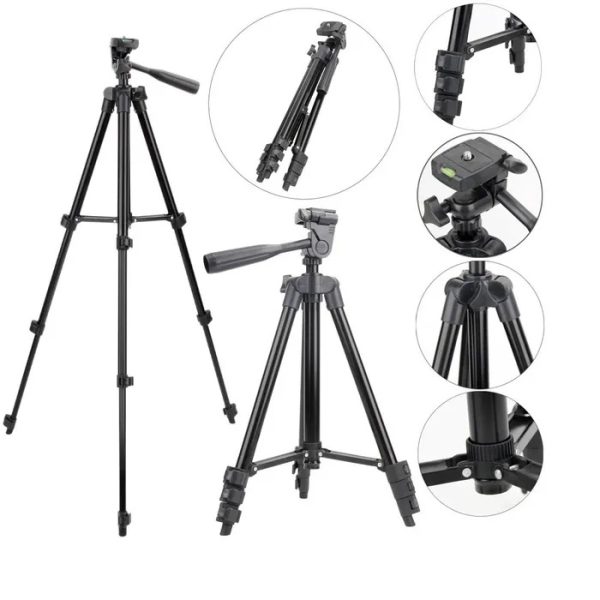 wfsdgt4r3wadsfr3wq.jpg Штатив для телефону та фотоапарата Tripod 3120 PRO портативний трипод 0,35-1.02м висота