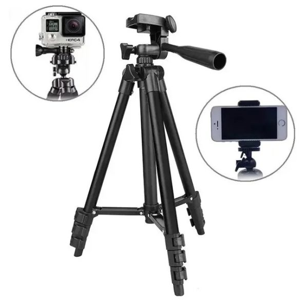 yt4wesfdt4wesfd.jpg Штатив для телефону та фотоапарата Tripod 3120 PRO портативний трипод 0,35-1.02м висота