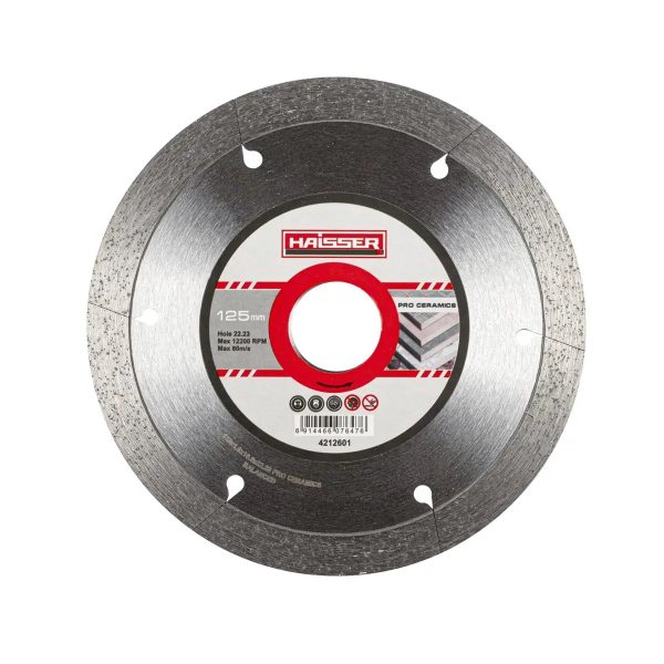 Диск алмазний Haisser Pro СeramiСs 107647 125х1.6х10х22.23 мм сріблястий Диск алмазний Haisser Pro СeramiСs 107647 125х1.6х10х22.23 мм сріблястий