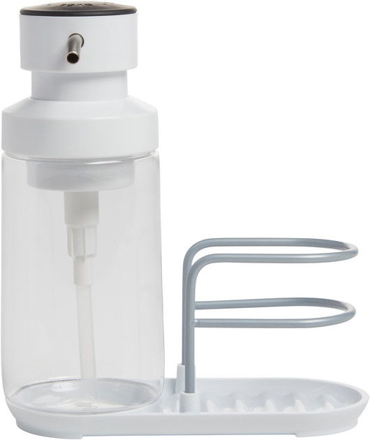 Дозатор для миючого засобу з підставкою для губки KitchenAid Sinkware KEG887OSWH 350 мл білий Дозатор для миючого засобу з підставкою для губки KitchenAid Sinkware KEG887OSWH 350 мл білий