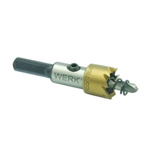 Свердло корончате HSS по металу Werk 134410 16 мм Свердло корончате HSS по металу Werk 134410 16 мм