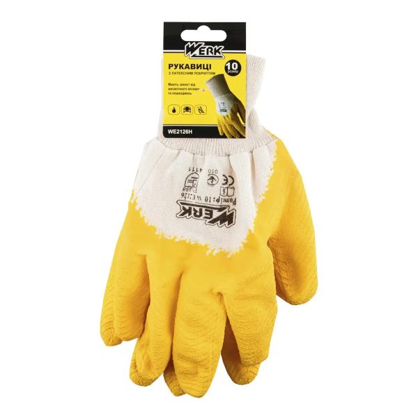 Рукавички робочі Werk WE2126H XL жовті