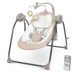 Крісло-гойдалка El Camino Teddy ME-1075-Beige-Animal світло-бежеве