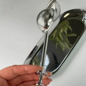 Ситечко для заварювання чаю OLens Напівсфера 102-1352 17х4.5 см сріблясте