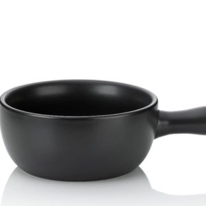 Каструля керамічна для сирного фондю KELA Basel 66575 22.5 см 2 л чорна
