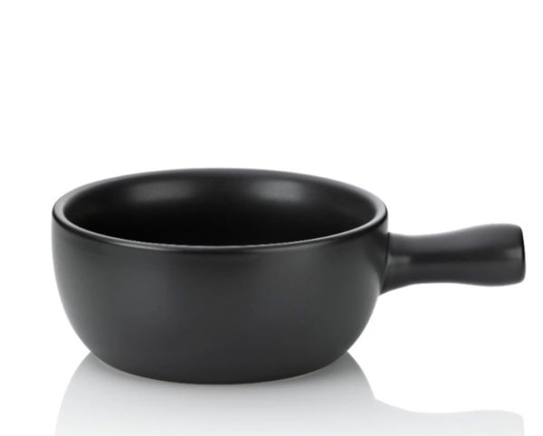 Каструля керамічна для сирного фондю KELA Basel 66575 22.5 см 2 л чорна