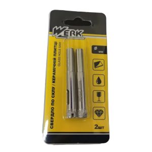 Коронка алмазна по кераміці та склу Werk 99012 12 мм 2 шт/уп срібляста