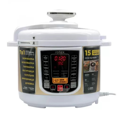 Мультиварка-скороварка Rotex REPС58-G 900 Вт Мультиварка-скороварка Rotex REPС58-G 900 Вт