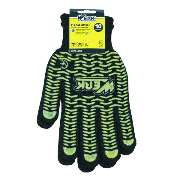 Рукавички робочі Werk WE2165H XL жовті Рукавички робочі Werk WE2165H XL жовті