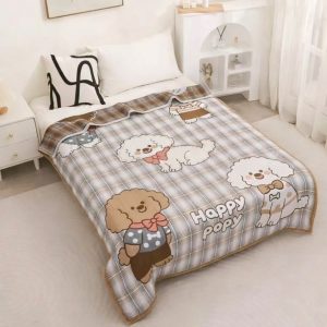 Плед дитячий з мусліну Colorful Home 21477 120х150 см коричневий з сірим