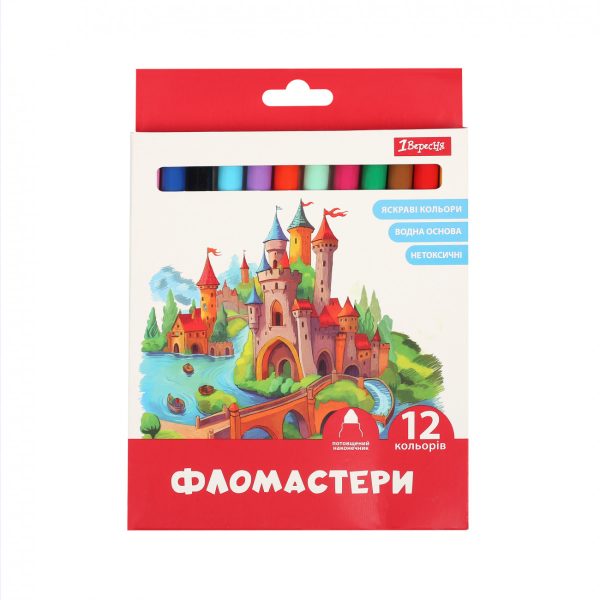 Набір фломастерів 1 Вересня Classic 650593 12 кольорів Набір фломастерів 1 Вересня Classic 650593 12 кольорів