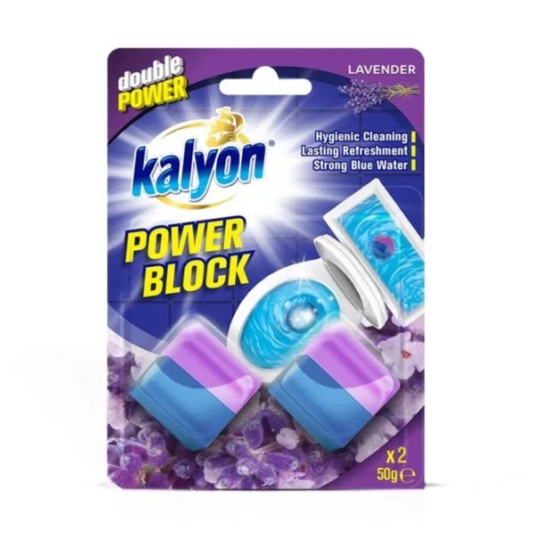 Блок для зливного бачка Kalyon Power Лаванда 8680731426458 2х50 г