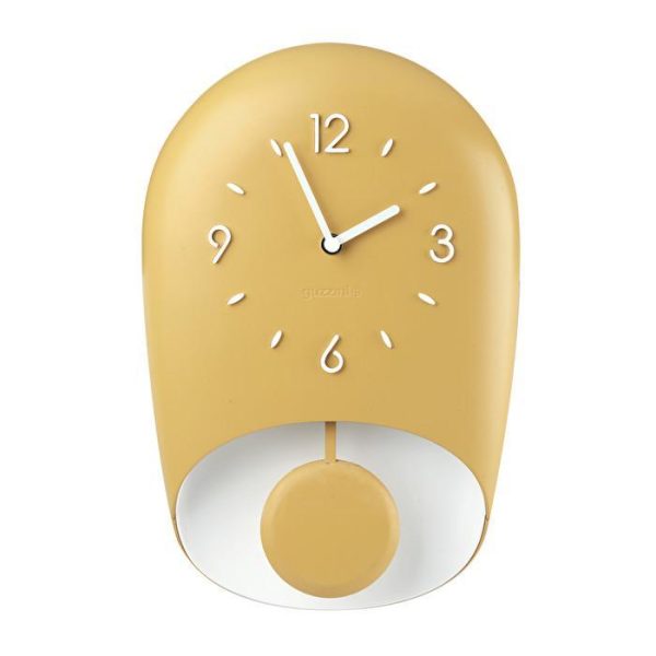 Годинники настінні з маятником Guzzini Home 168604206 22х8х33 см жовті Годинники настінні з маятником Guzzini Home 168604206 22х8х33 см жовті