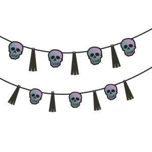 Гірлянда декоративна YES Halloween Череп з китицею 801181 3 м чорна Гірлянда декоративна YES Halloween Череп з китицею 801181 3 м чорна