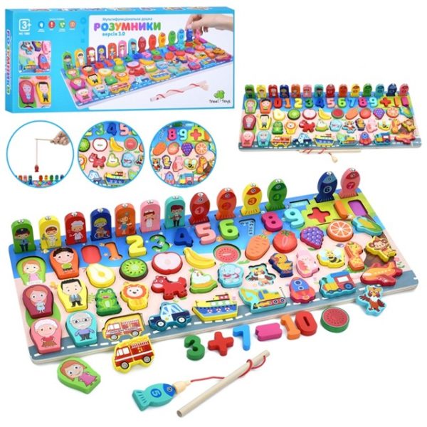 Дерев'яна іграшка TREE TOYS Багатофункціональна дошка MD 1980 Дерев'яна іграшка TREE TOYS Багатофункціональна дошка MD 1980
