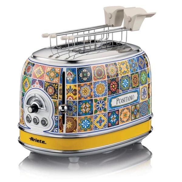 Тостер Ariete 155 POSITANO 810 Вт жовтий із синім Тостер Ariete 155 POSITANO 810 Вт жовтий із синім
