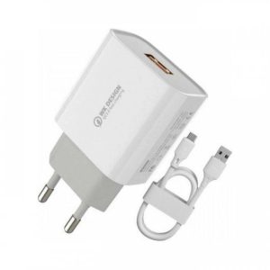 Мережевий зарядний пристрій кабель USB-Type-C WK WP-U57-White 18 Вт білий Мережевий зарядний пристрій кабель USB-Type-C WK WP-U57-White 18 Вт білий