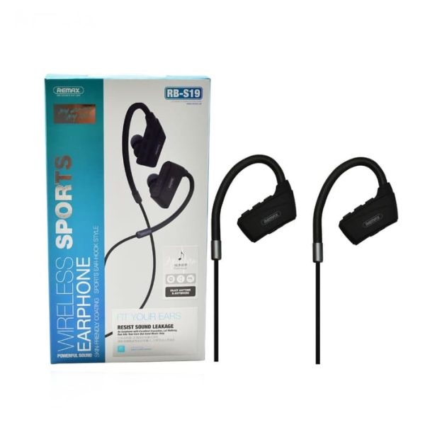 Вакуумні навушники Bluetooth Wireless Sports Remax RB-S19-Black Вакуумні навушники Bluetooth Wireless Sports Remax RB-S19-Black