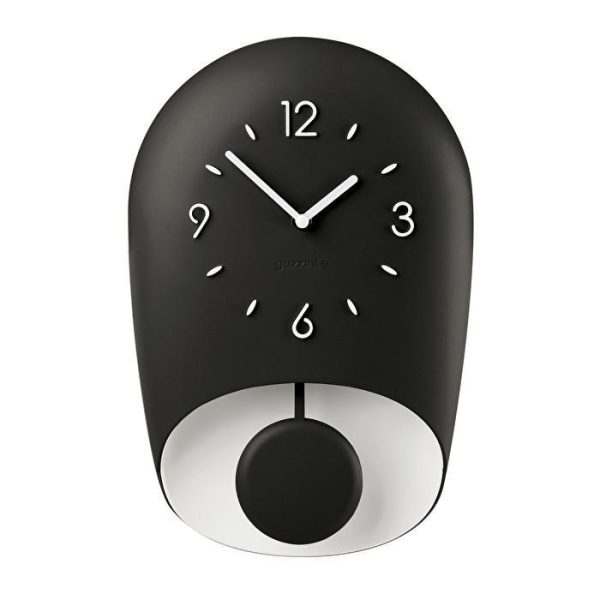 Годинники настінні з маятником Guzzini Home 168604209 22х8х33 см чорні Годинники настінні з маятником Guzzini Home 168604209 22х8х33 см чорні