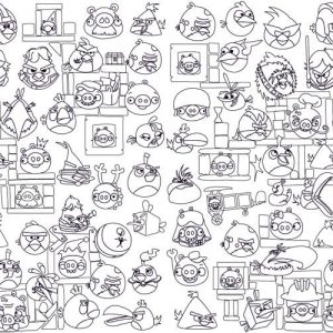 Шпалери-розмальовки Angry Birds 60*120 C-120007 Шпалери-розмальовки Angry Birds 60*120 C-120007