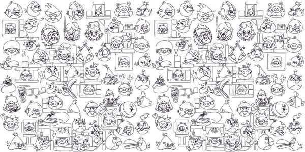 Шпалери-розмальовки Angry Birds 60*120 C-120007