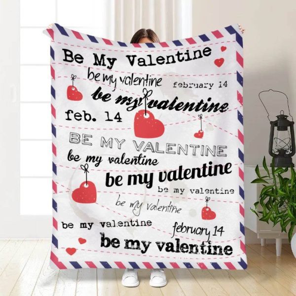 Плед 3D з побажаннями "Be My Valentine" 15624 160х200 см Плед 3D з побажаннями "Be My Valentine" 15624 160х200 см
