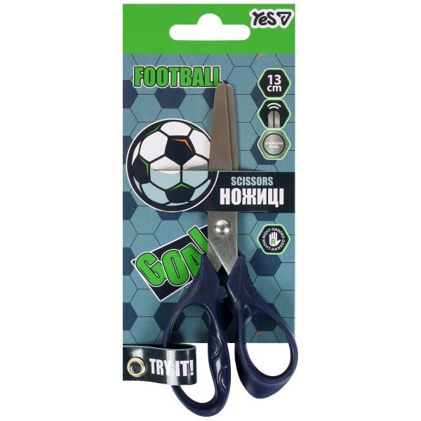 Ножиці канцелярські YES Football 480485 13 см Ножиці канцелярські YES Football 480485 13 см