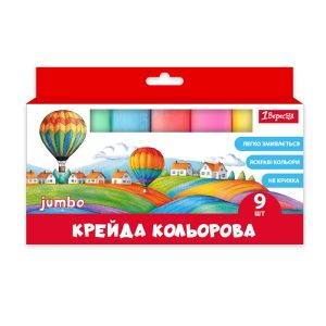 Крейда кольорова 1Вересня Classic JUMBO 400560 9 кольорів Крейда кольорова 1Вересня Classic JUMBO 400560 9 кольорів