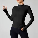 Кофта-zip на блискавці жіноча 19190 L чорна