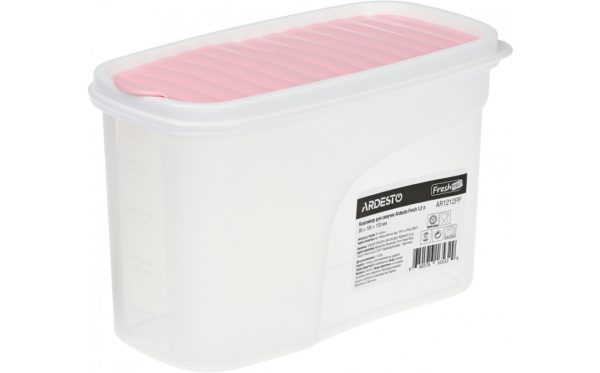 Контейнер для сипучих продуктів Ardesto Fresh AR-1212-PP 1200 мл рожевий