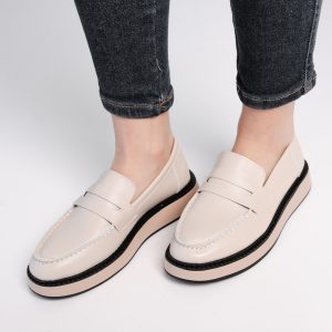 Лофери жіночі Fashion Ann 3907 39 розмір 25 см Бежевий