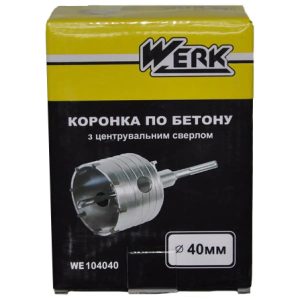 Коронка по бетону SDS-Plus Werk 34850 40 мм Коронка по бетону SDS-Plus Werk 34850 40 мм