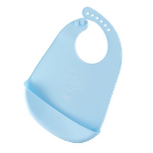 Слюнявчик силіконовий Gipfel GP-0341 31х24 см блакитний
