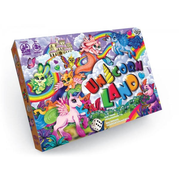 Гра настільна Danko Toys Unicorn Land ДТ-ІМ-11-33 Гра настільна Danko Toys Unicorn Land ДТ-ІМ-11-33