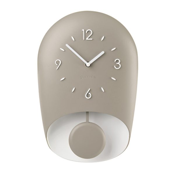 Годинник настінні з маятником Guzzini Home 168604158 22х8х33 см сірі Годинник настінні з маятником Guzzini Home 168604158 22х8х33 см сірі