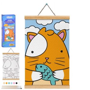 Картина за номерами Limo Toy Хитрий вусатик M 6102 UA 20х30 см