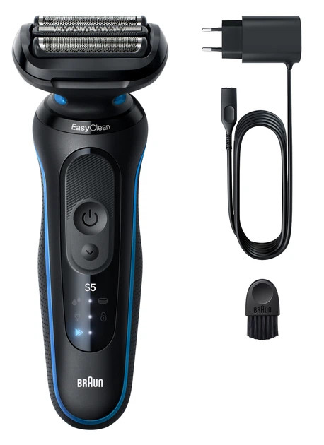 Електробритва Braun Series 5 52-B1000s чорна із синім Електробритва Braun Series 5 52-B1000s чорна із синім