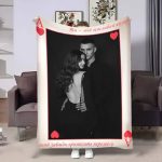 Плед 3D зі своїм фото для закоханих Карта кохання 17813 135х160 см