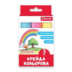 Крейда кольорова 1Вересня Classic JUMBO 400551 3 кольори Крейда кольорова 1Вересня Classic JUMBO 400551 3 кольори