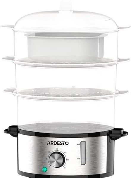 Пароварка електрична Ardesto STC-K1S 800 Вт срібляста Пароварка електрична Ardesto STC-K1S 800 Вт срібляста