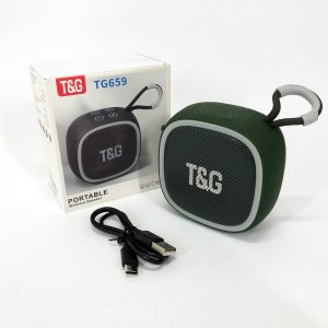 Портативна Bluetooth-колонка TG659 з ремінцем, Бездротова колонка портативна потужна. Колір: зелений Портативна Bluetooth-колонка TG659 з ремінцем, Бездротова колонка портативна потужна. Колір: зелений