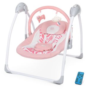 Крісло-гойдалка El Camino Airy ME-1047L-Rose-Leaves рожеве Крісло-гойдалка El Camino Airy ME-1047L-Rose-Leaves рожеве