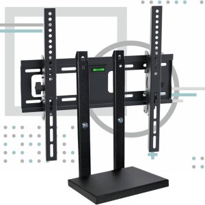 Комплект для встановлення ТВ з полицею для тюнера ElectricLight 13b907st-Black чорний Комплект для встановлення ТВ з полицею для тюнера ElectricLight 13b907st-Black чорний