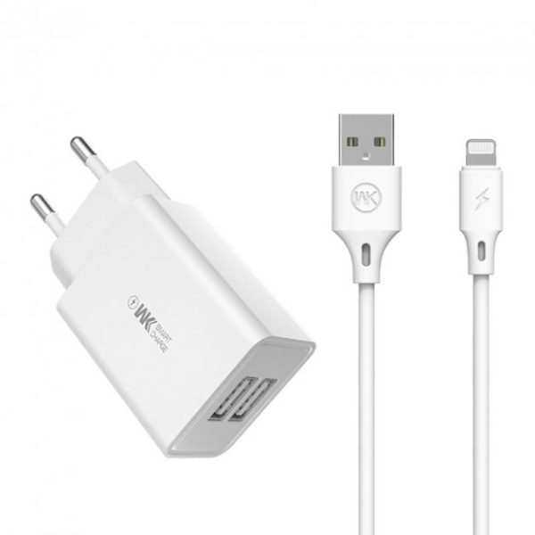 Зарядний пристрій USB WK Lightning WP-U56i-White білий Зарядний пристрій USB WK Lightning WP-U56i-White білий