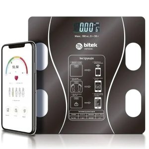 Ваги для підлоги Bitek BT-1605 180 кг чорні