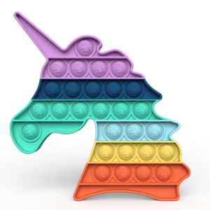 Антистрес іграшка Pop It Єдиноріг з бірюзовим пупирка 5102